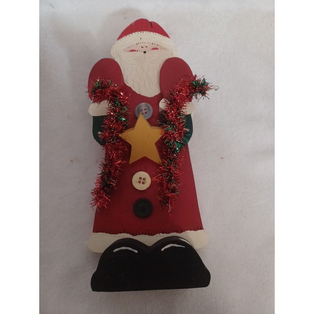 Vintage  Wood‎ Santa. - Picture 2 of 6